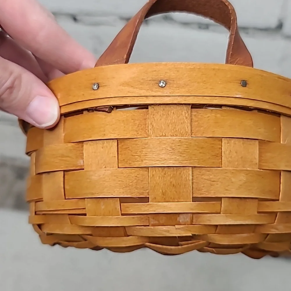 Longaberger Vintage 1999 Classic Button Basket 15407 with Liner & Insert